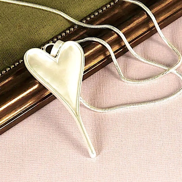 Vintage Heart Statement Pendant Necklace, Bohemian, Boho, Tribal - Picture 4 of 6